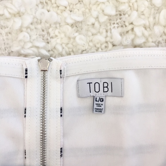 Tobi Strapless Striped Crop Top - Picture 5 of 6